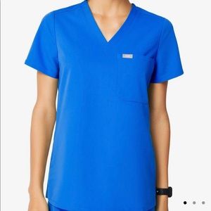 FIGS sz S Catarina One Pocket Scrub top Royal Blue